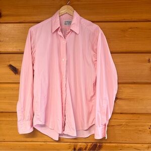 Rare Turnbull & Asser London Light Pink Luxury Cotton Long Sleeve Shirt 12